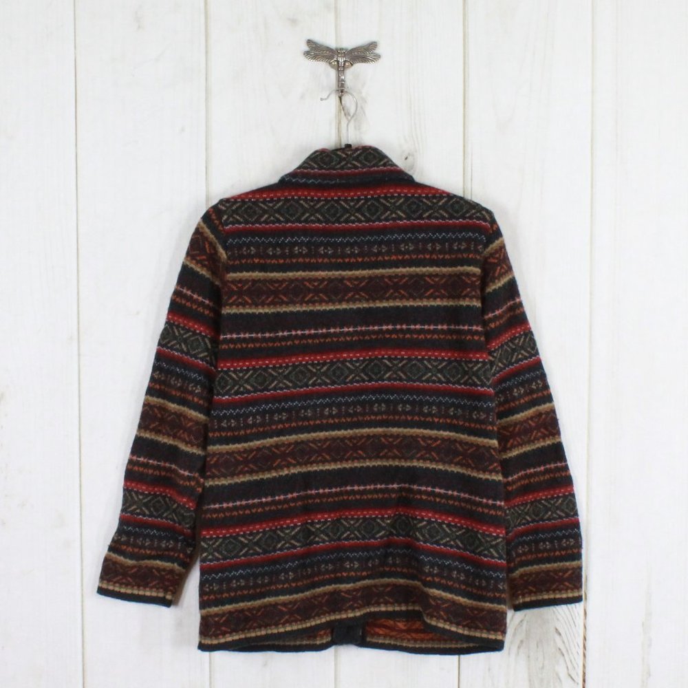 LL BEAN Multicolor Button Cardigan Sweater Size M - Picture 5 of 11